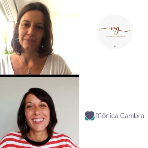 Directo en instagram de Mónica Cambra junto con Guillermina García Psicología